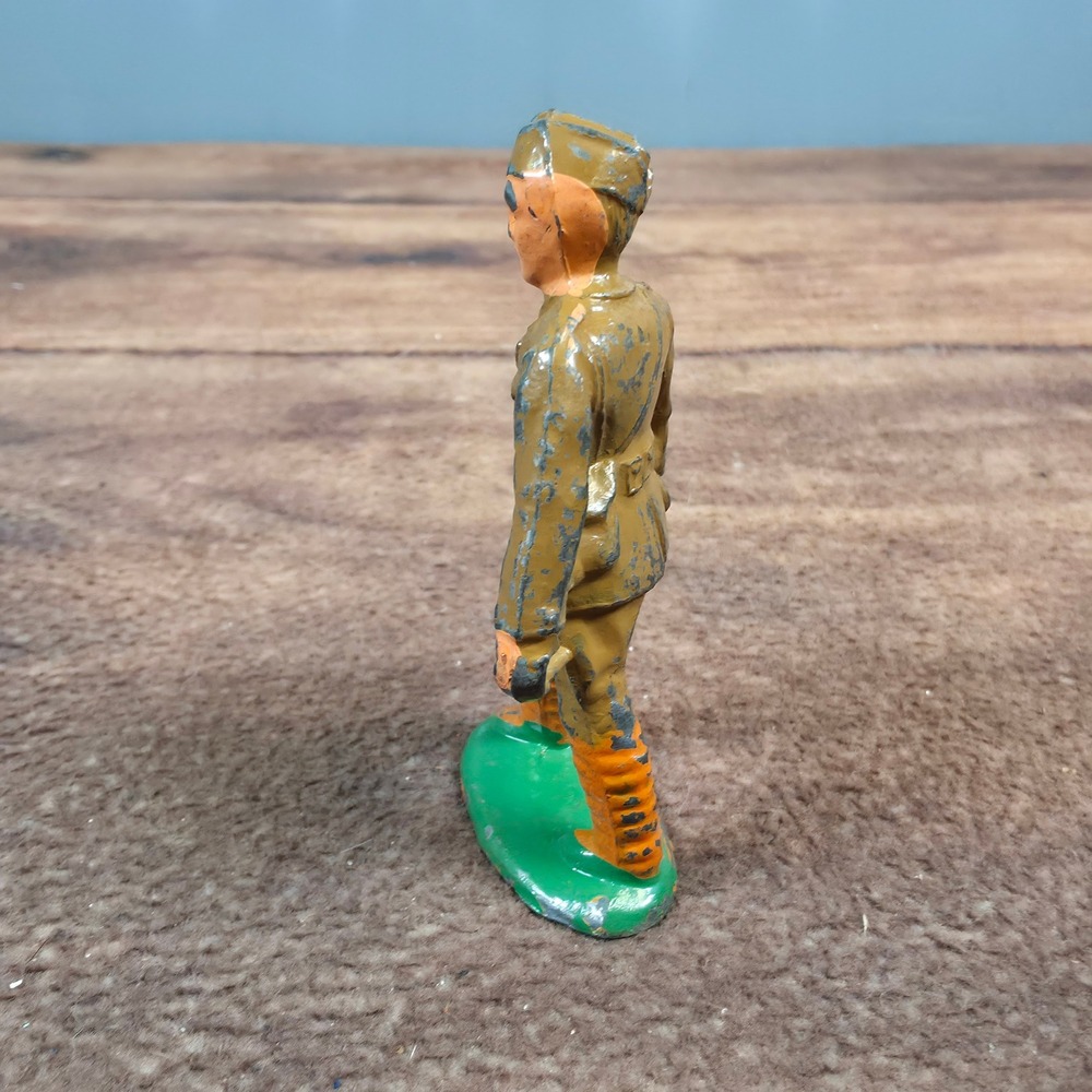 Vintage Barclay Lead Toy Soldiers Set 5pc Green Brown Hand Painted WWII - Picture 9 of 16